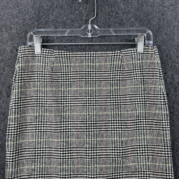 Trina Turk Skirt Women's 2 Black Multicolor Herringbone Tweed Pencil Wool Blend - Picture 2 of 7